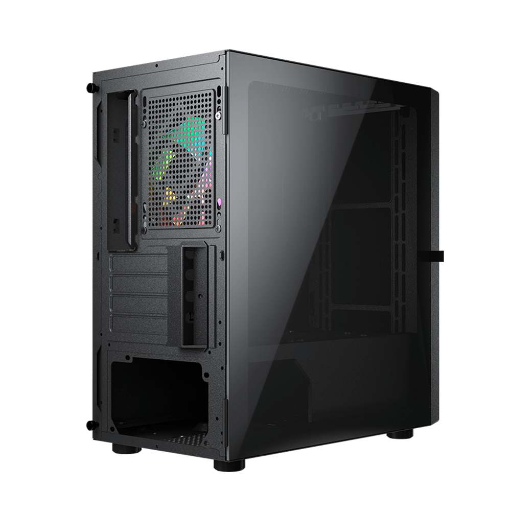 Gabinete Cougar Purity Rgb Black Cristal Templado Mini Itx Micro