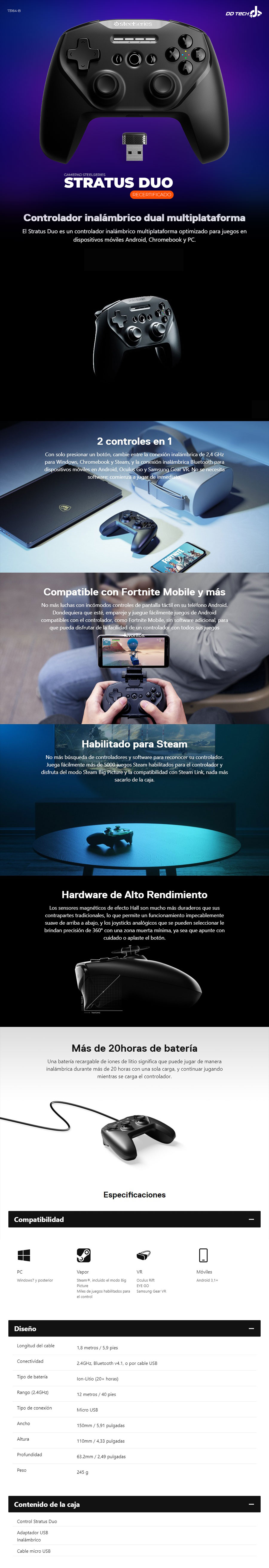 Stratus+, mando bluetooth de SteelSeries para jugar en móviles