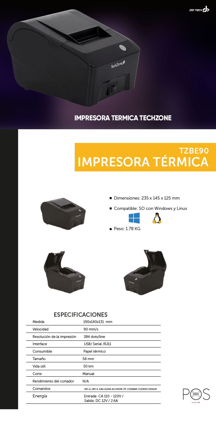 Impresora Térmica – TechZone MX