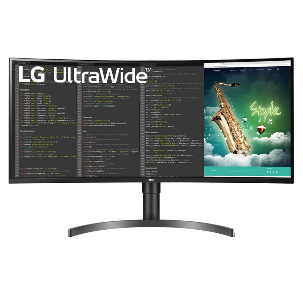 Monitor LG 35” VA HDR QHD UltraWide / Monitor Curvo / (3440x1440) 100Hz  Refresh Rate / 5ms(GTG) / USB Type-C™ / AMD FreeSync / Dynamic Action Sync  / Black Stabilizer / MaxxAudio / 35BN75C-B /