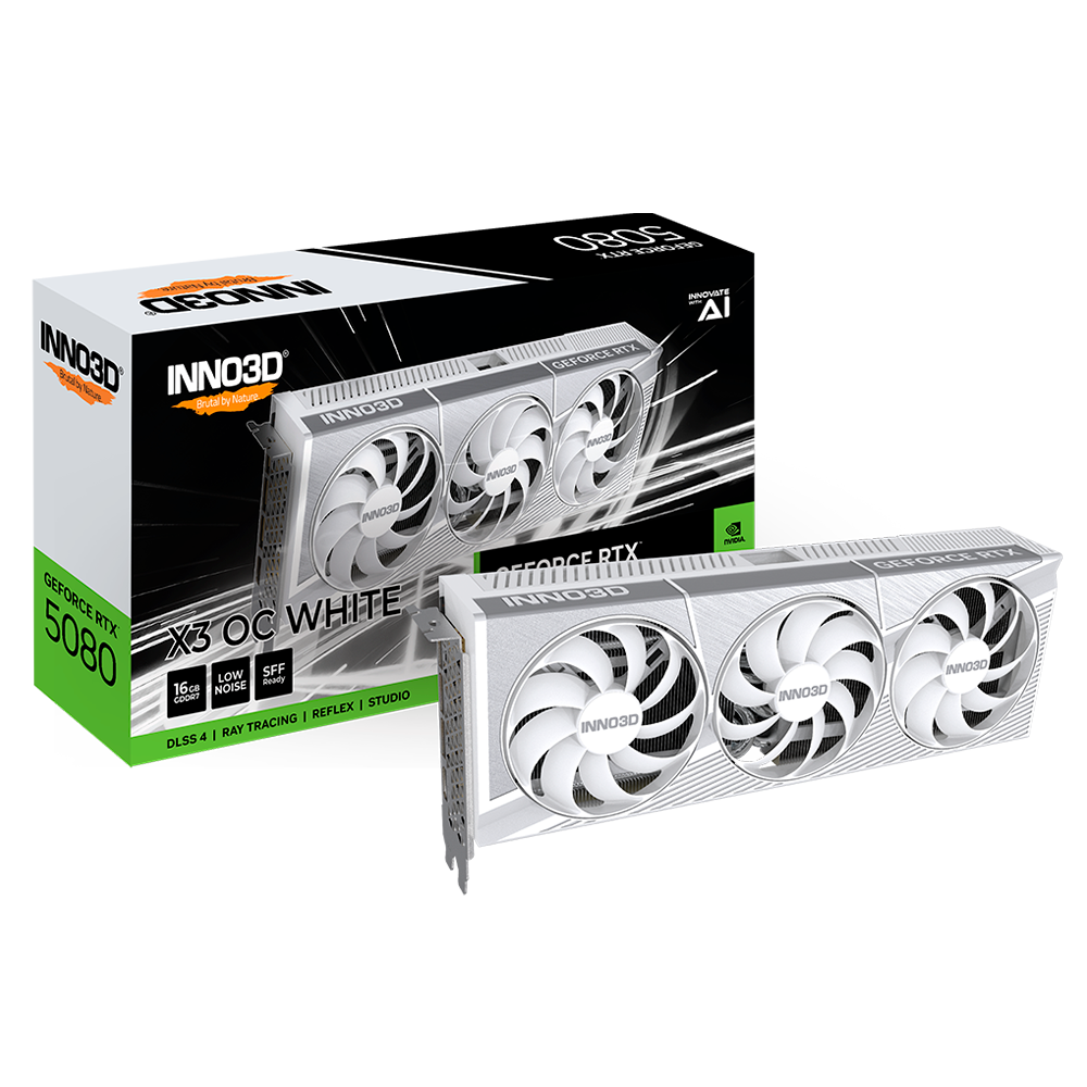 Tarjeta de Video Inno3d NVIDIA GeForce RTX 5080 X3 OC / 16GB / 256-bit GDDR7 / PCI Express 5.0 / N50803-16D7X-17605211