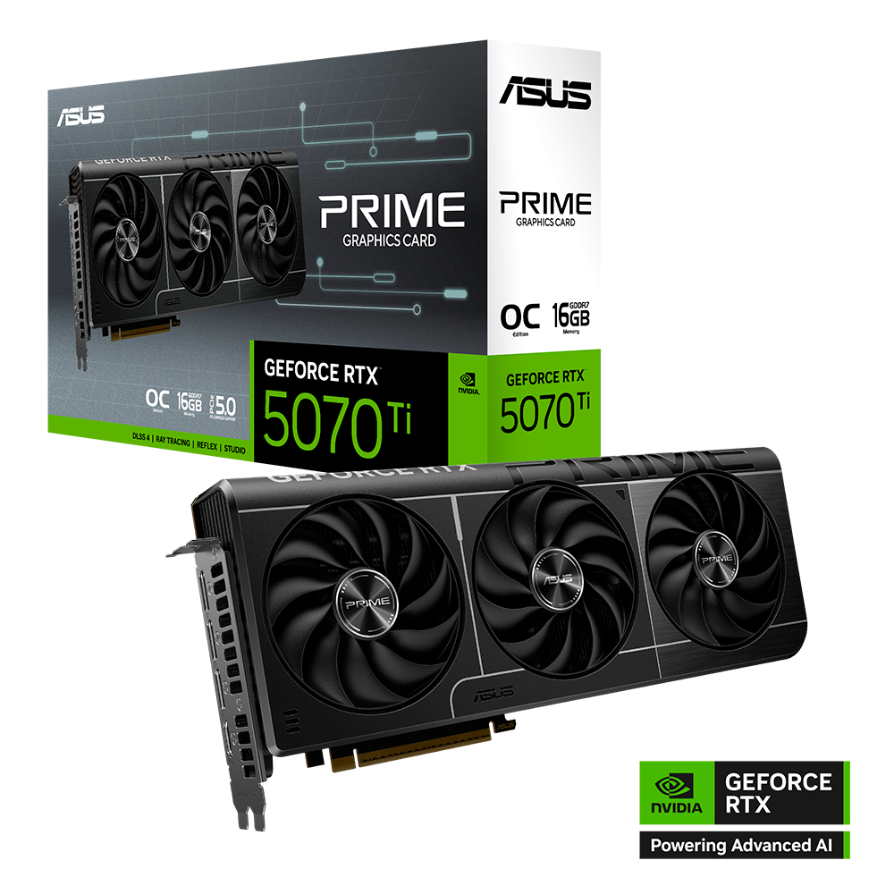 Tarjeta de Video ASUS PRIME GeForce RTX 5070Ti OC Edition / 16GB GDDR7 ...