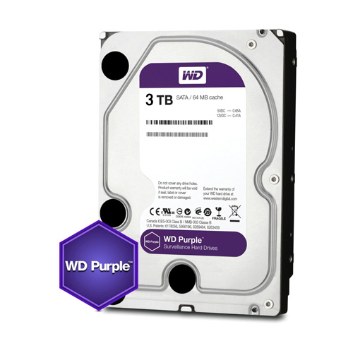 Disco Duro 3TB WD Purple/ 3 / Sistemas Circuito Cerrado / WD30PURZ DD Tech