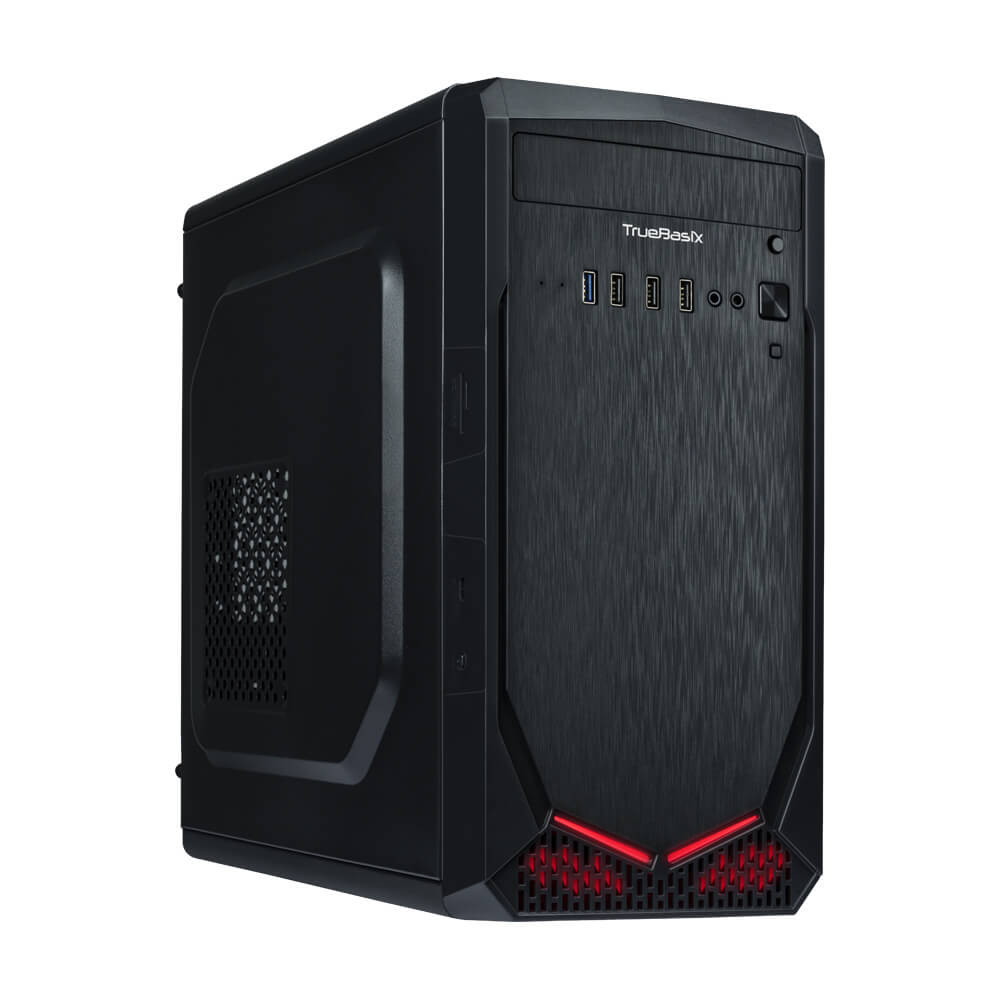 Gabinete True Basix Iron TB-924887 Black Micro ATX Fuente ...