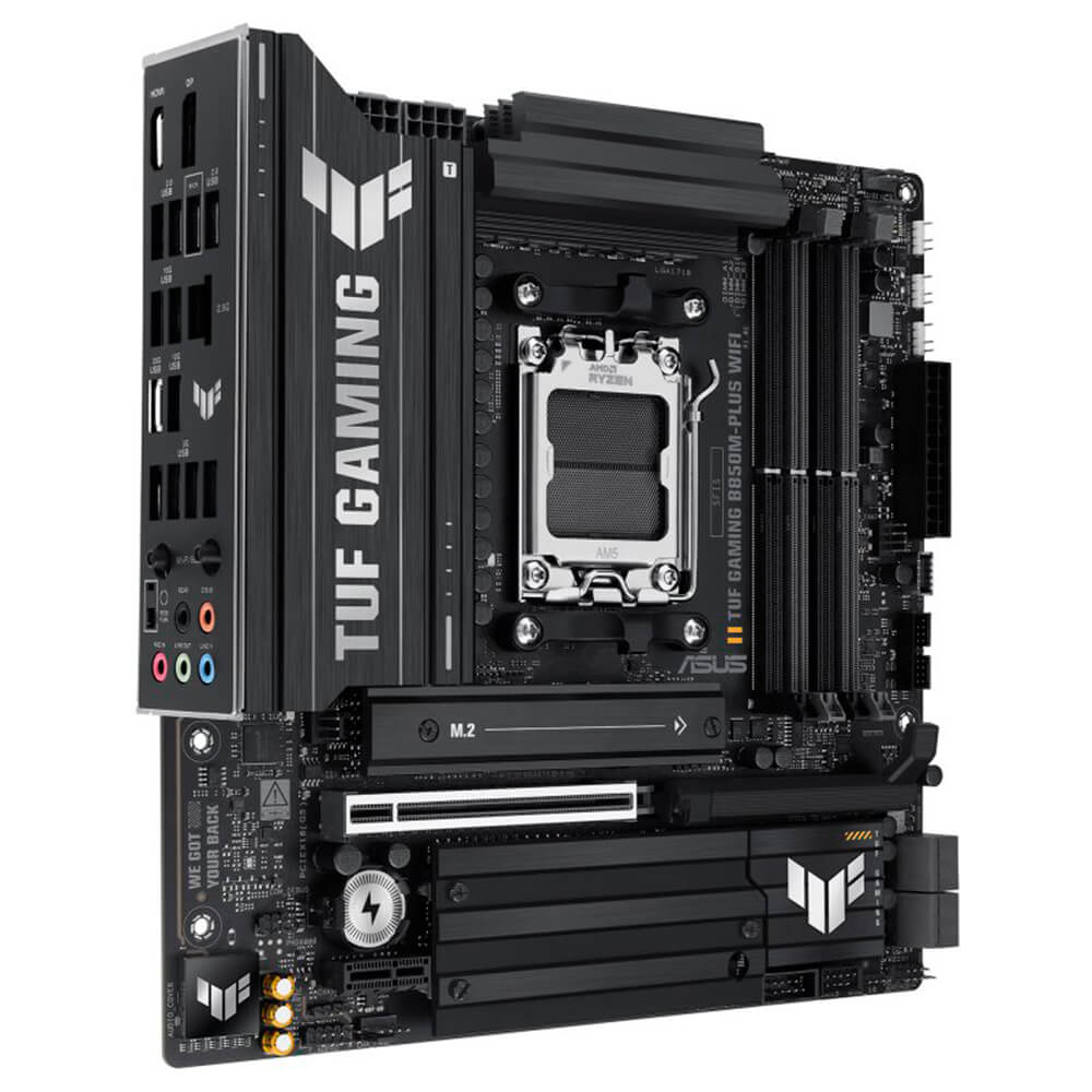 Carte Mère ASUS TUF Gaming B850M-PLUS WIFI7 - Socket AM5 (Micro-ATX) - DDR5, PCIe 5.0, 3 Slots M.2, Wi-Fi 7