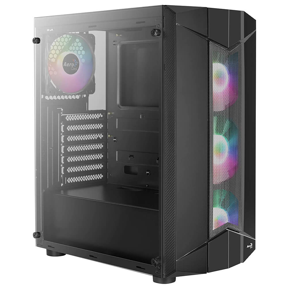 Gabinete Aerocool Sentinel RGB / Negro / Cristal Templado / ATX / USB 3