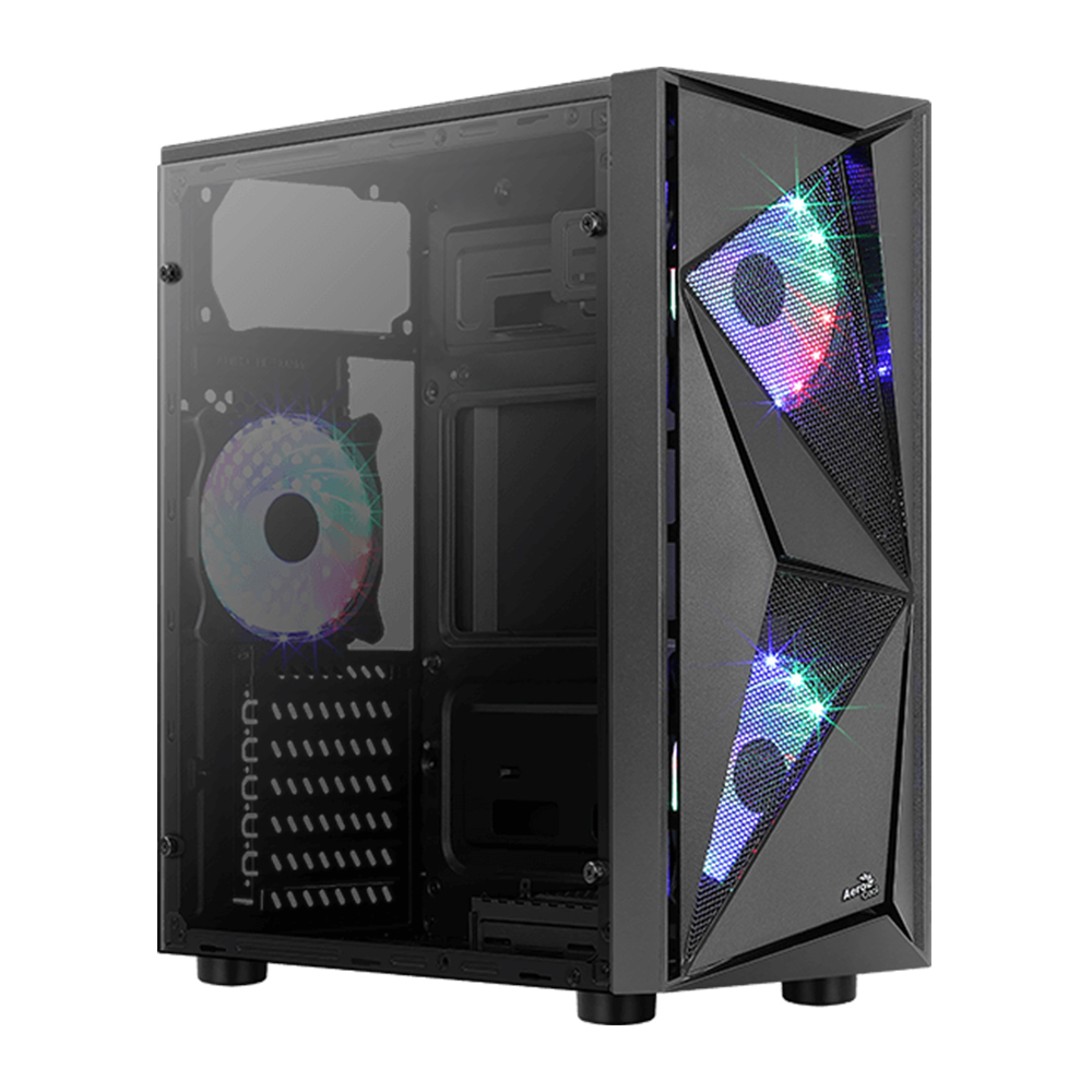 Gabinete Aerocool Glider Cosmo-A-BK-V1 / Negro / Ventana Lateral / ATX