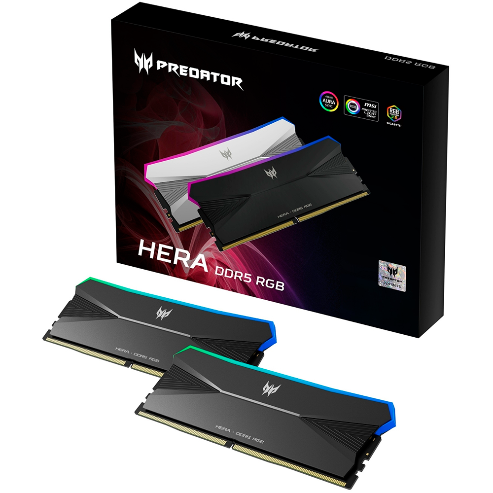 メモリー PREDATOR HERA DDR5 RGB 16GB 6400MHz Acer Predator Hera DDR5 RGB RAM 64 GB (32 GBx2) 6400 MHz