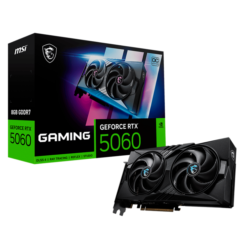 Placa De Vídeo MSI RTX 5060 8G Shadow - Arquitetura NVIDIA Blackwell