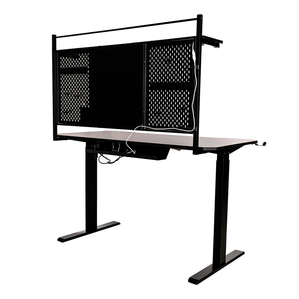 Escritorio Gamer NACEB NA-0647 / Eléctrico / Fibra de Carbono / Led con ...