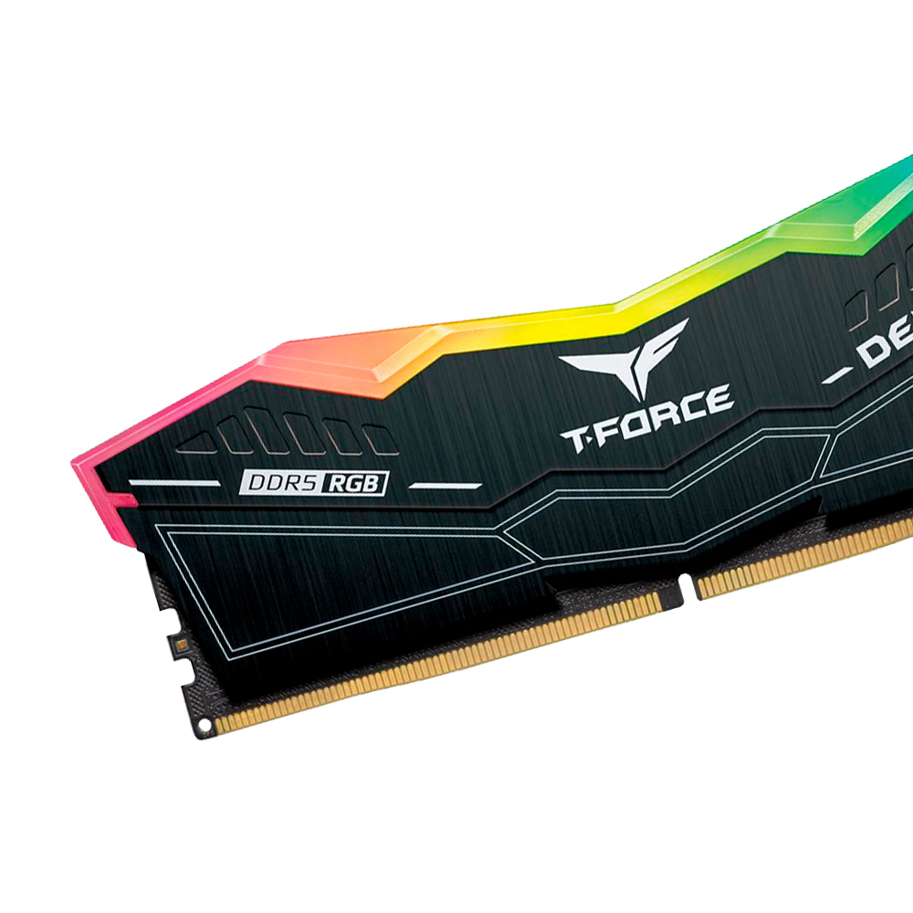 Memoria RAM 32GB TeamGroup T Force Delta RGB DDR5 6400Mhz Negra Kit 2x16GB 