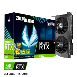 Tarjeta de Video Nvidia GeForce RTX 3060 / ZOTAC TWIN EDGE LHR / ZT-A30600E-10M / 2 AÑOS DE GARANTIA NACIONAL