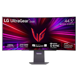 Monitor Gamer Curvo LG 45GS95QE Ultragear OLED /45” / 3440x1440 / WQHD / 800R / 240Hz / 0.03ms / DisplayHDR / True Black 400 / AMD FreeSync Premium Pro / NVIDIA G-Sync / 45GS95QE-B/ SEMANA GAMER