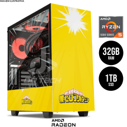Computadora PRIDE GAMING CRFT V2 / AMD RADEON RX 7600 / AMD Ryzen 5 5600X / 32GB RAM / 1TB SSD M.2 NVMe / ENF. LIQ. 240MM / 750W 80+ BRONZE