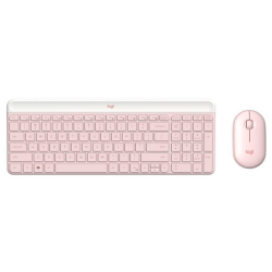Kit de Teclado y Mouse Logitech MK470 / Inalámbrico / USB / Rosa / Español / 920-011312