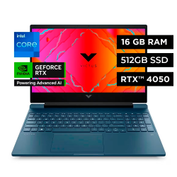 Laptop Gamer HP Victus 15-FA1082WM / NVIDIA GeForce RTX 4050 / Intel Core i5-13420H / 15.6 / FHD (1080x1920) / 144Hz / 16GB RAM DDR4 / 512GB SSD / 15-FA1082WM