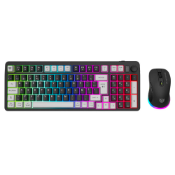 Kit Gamer de Teclado y Mouse Balam Rush Squad Conquest Pro KG525 / Inalámbrico / Inalámbrico / Negro / BR-940429
