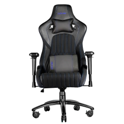 Silla Deportiva Kultec Gaming GT Series / Vini-Piel Tricapa / Foam compuesto v3 / Vinil Diseño Fibra de Carbono / Negro - Azul KLTG-040133