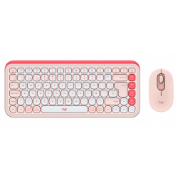 Kit de Teclado y Mouse Logitech POP Icon Combo / Inalámbrico / Bluetooth / Rosa / 920-013053