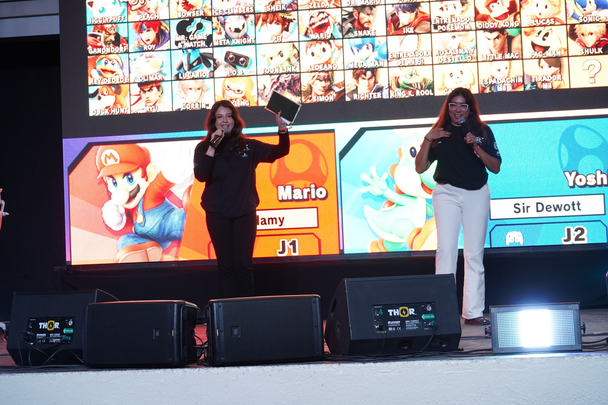 Competencia de Super Smash Bros. en el escenario